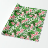 Floral Trendy Elegante Modernes Wrapping Paper Geschenkpapier (Ungerollt)