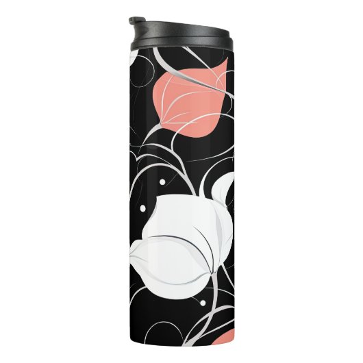 Floral trifft Coral Thermosbecher (Nach rechts gedreht)