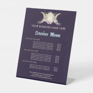Floral Triple Moon - Triple Goddess Sockelschild