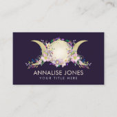 Floral Triple Moon - Triple Goddess Visitenkarte (Vorderseite)