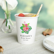 Floral Tropical Flamingo Bridal Shower