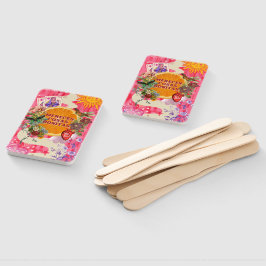 Floral Tropical Orange Slice Hand Fan Set Fächer