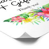 Floral Tropical Paradise Flamingo Cards and Gifts Poster (Ecke)