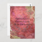 Floral Tropical Postcard Designer Postkarte (Vorne/Hinten)