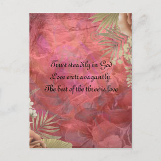 Floral Tropical Postcard Designer Postkarte