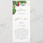 Floral Tropical Wedding Flat Program Programm (Vorderseite)