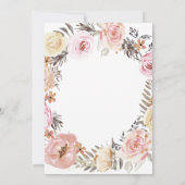 Floral trosty Pink Krautblütenantrieb mit Dusche Einladung (Rückseite)