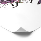 Floral Tulip gerahmt Mütter Tagesgedicht drucken Poster (Ecke)