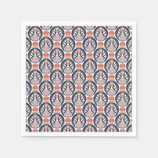 Floral Türkei Folk Art Muster Serviette (Vorderseite)