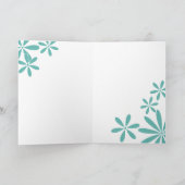Floral Turquoise 30th Birthday Card Karte (Innenseite)