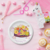 Floral Turtle Birthday Party Pappteller (Party)