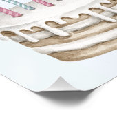 Floral Turtle Birthday Party Welcome Poster (Ecke)