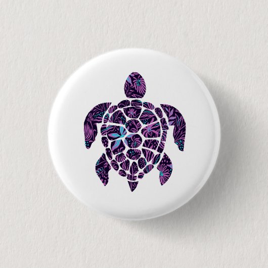 Floral Turtle Button (Vorderseite)