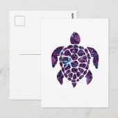 Floral Turtle Postkarte (Vorne/Hinten)