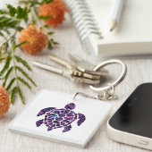 Floral Turtle Schlüsselanhänger (Vorderseite rechts)