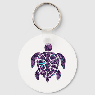 Floral Turtle Schlüsselanhänger