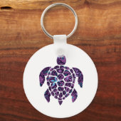 Floral Turtle Schlüsselanhänger (Vorderseite)