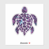 Floral Turtle Sticker (Blatt)