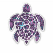 Floral Turtle Sticker (Vorderseite)