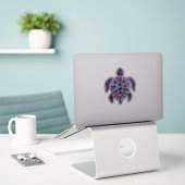Floral Turtle Sticker (Laptop auf Schreibtisch)