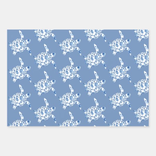 Floral Turtle Wrapping Sheets Geschenkpapier Set (Vorderseite 2)