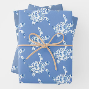 Floral Turtle Wrapping Sheets Geschenkpapier Set