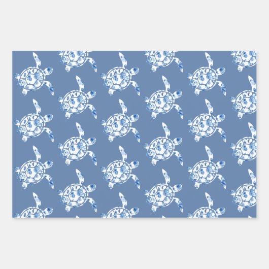 Floral Turtle Wrapping Sheets Geschenkpapier Set (Vorderseite 3)
