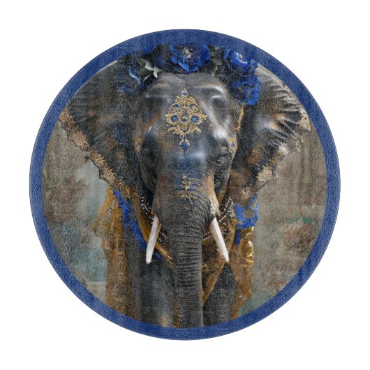 Floral Tusk Serenity Schneidebrett (Vorderseite)