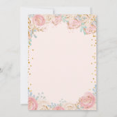 Floral Twinkle Twinkle Little Star Baby Dusche Einladung (Rückseite)