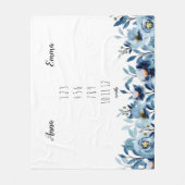 Floral Twins Monthly Meilenstein Fleecedecke (Vorderseite)