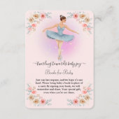 Floral Twirling Ballerina Wasserfarbe Babydusche Begleitkarte (Vorderseite)