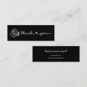 Floral Typografie Einfache Minimal Danke Etsy Mi Mini Visitenkarte (Vorne/Hinten)