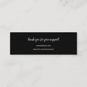 Floral Typografie Einfache Minimal Danke Etsy Mi Mini Visitenkarte (Rückseite)