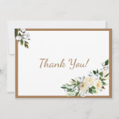 Floral Typografie Moderne Dankeskarte (Vorderseite)