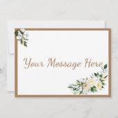 Floral Typografie Moderne Dankeskarte (Rückseite)