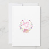 Floral Typografie Romantische Verlobung Einladung (Rückseite)