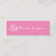Floral Typografie Simple Pink Minimal Vielen Dank