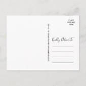 Floral Typografie Vielen Dank Foto Postkarte (Rückseite)