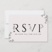 Floral Typografy Song Request RSVP Card Einladung (Vorderseite)
