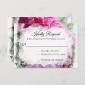 *~* Floral UAWG PEONY AR1 Wedding RSVP (Vorne/Hinten)
