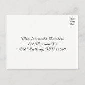 Floral UAWG Pink Blume Retro Hochzeitsfeier Einladungspostkarte (Rückseite)