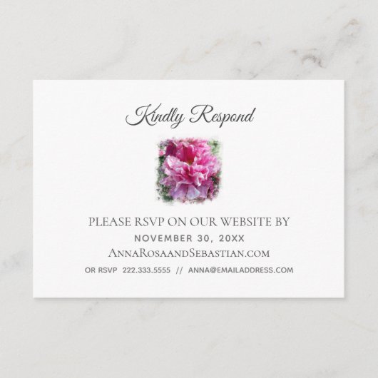 *~* Floral UAWG Website AR1 Wedding RSVP Begleitkarte (Vorderseite)