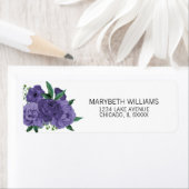 Floral Ultra Violet Lila Bridal Address Labels (Insitu)