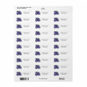 Floral Ultra Violet Lila Bridal Address Labels (Vorne)