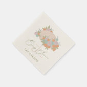 Floral Umbrella Neutral Unisex Baby Dusche Serviette (Ecke)