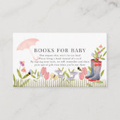 Floral Umbrella Rain Boots Buchanfrage Begleitkarte (Vorderseite)