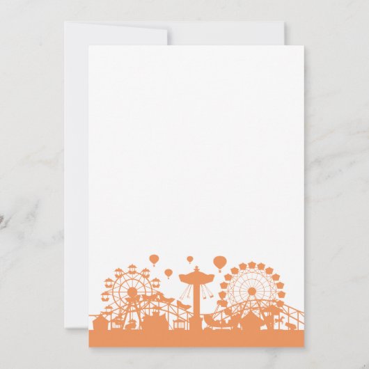 Floral und Balloon Festival Girl Baby Show Einladung (Rückseite)