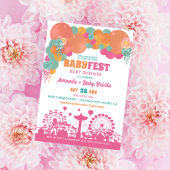 Floral und Balloon Festival Girl Baby Show Einladung