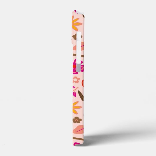 Floral und Bird Retro gestylt Case-Mate iPhone Hülle (Rückseite / Links)