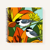 Floral und Chickadee Notizblock (Vorderseite)